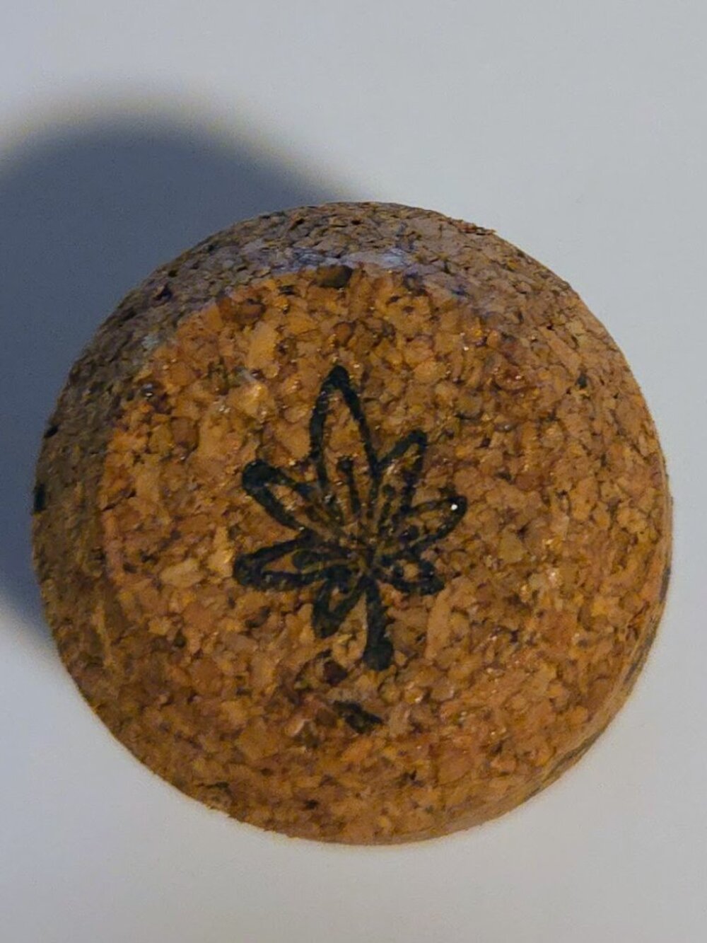 Brand New Hand Crafted Magnet Created from Champagne Cork Featuring a Maple Leaf